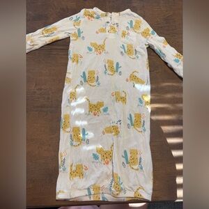 Angel Dear White and Yellow Leopard Print Nightgown